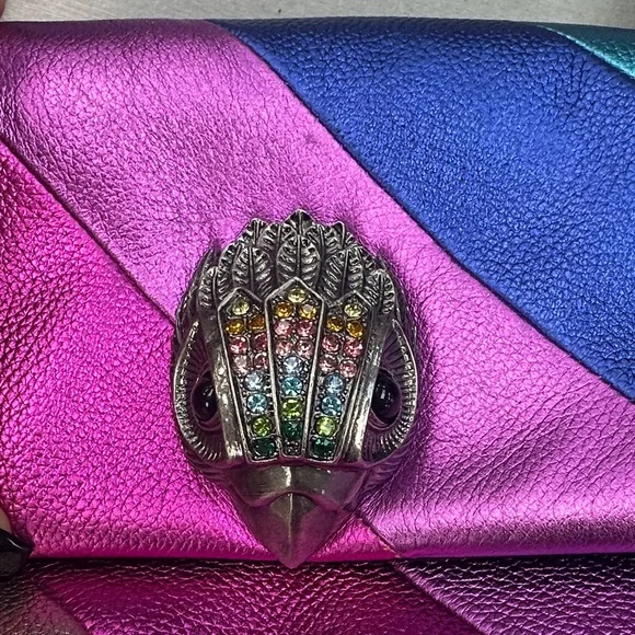 Kurt Geiger Rainbow Striped Shoulder Bag - Picture 5 of 9